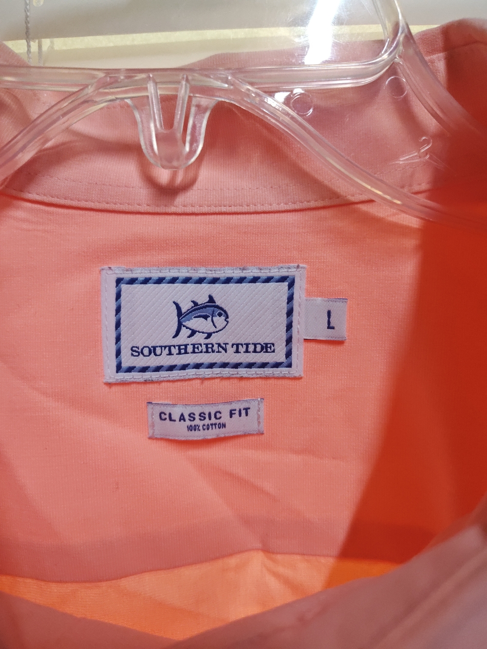 Southern Tide Men's Peach Button-Down Classic Fit Shirt - Picture 2 of 5